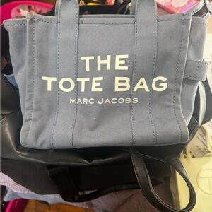 Marc Jacobs Blue Tote Bag with Minimalist Design